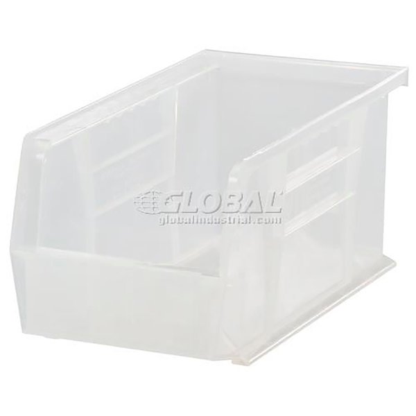 Quantum Storage Systems Storage Bin, Polypropylene, 5 in H, Clear QUS234CL